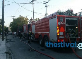 Θεσσαλονίκη: Φωτιά σε αποθήκη στα Διαβατά