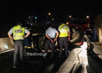 Εύοσμος: Σοβαρό τροχαίο τα ξημερώματα στην εξωτερική περιφερειακή της Θεσσαλονίκης (Εικόνες)