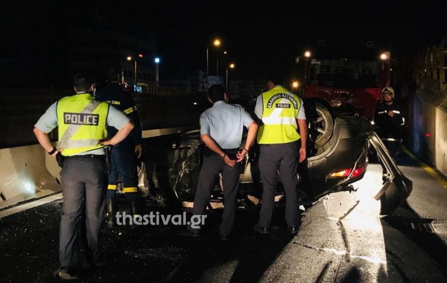 Εύοσμος: Σοβαρό τροχαίο τα ξημερώματα στην εξωτερική περιφερειακή της Θεσσαλονίκης (Εικόνες)