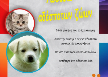 Πρόγραμμα Υιοθεσίας Αδέσποτων Ζώων υλοποιεί ο Δήμος Κορδελιού Ευόσμου
