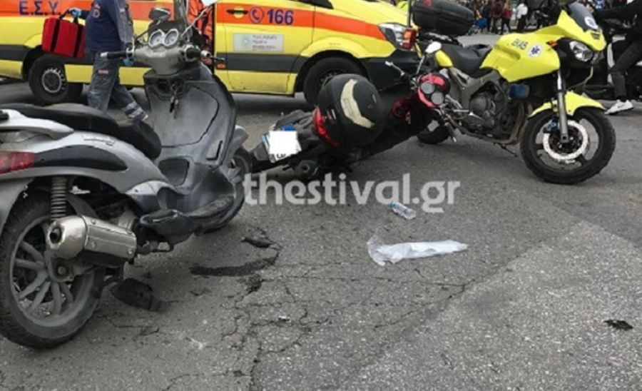 Σύγκρουση Ι.Χ. με δίκυκλο στη δυτική Θεσσαλονίκη – Τραυματίστηκε σοβαρά μοτοσικλετιστής