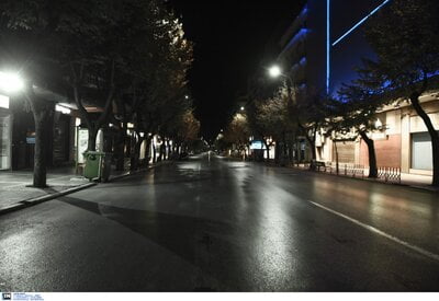 Ερημη πόλη η Θεσσαλονίκη με την απαγόρευση κυκλοφορίας