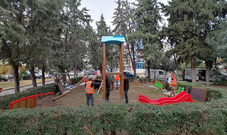 Προχωρά η ανάπλαση των 38 παιδικών χαρών στο Δήμο Κορδελιού-Ευόσμου