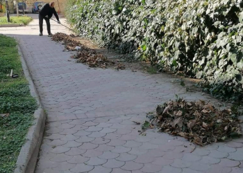 Εργασίες καθαρισμού  στο πάρκο της Κολοκοτρώνη στον Εύοσμο (Eικόνες)