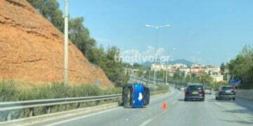 Θεσσαλονίκη: Σύγκρουση δύο ΙΧ στην εξωτερική περιφερειακή – Δύο τραυματίες