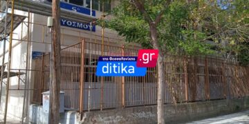 Εργασίες ελαιοχρωματισμού στο 5ο γυμνάσιο Ευόσμου
