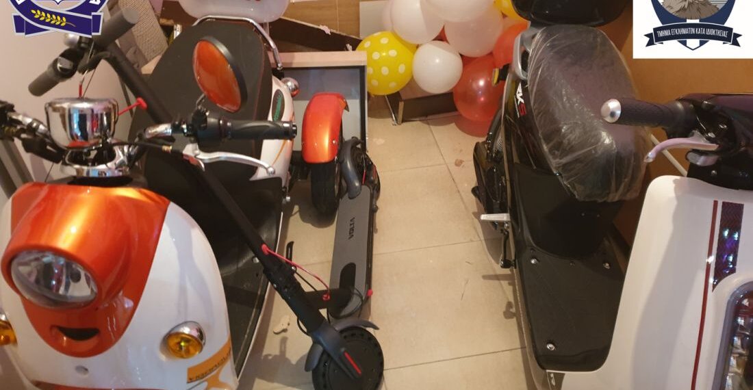 Εύοσμος: “Αρπαξαν” 78 ηλεκτρικά δίκυκλα οχήματα από επιχείρηση – 60000 ευρώ η ζημιά