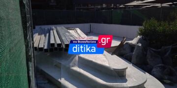 Πριν τα Χριστούγεννα θα τεθεί σε λειτουργία το συντριβάνι στην Πλατεία Ευόσμου