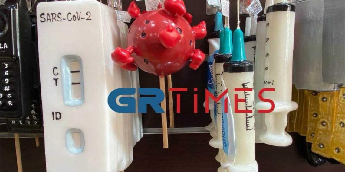 Πάσχα: Λαμπάδες rapid test και «Squid Game» σε μαγαζί της Θεσσαλονίκης