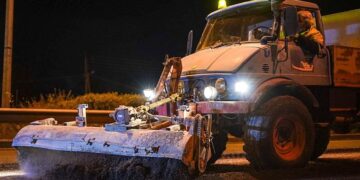 Συνεχίζονται από σήμερα οι εργασίες ασφαλτόστρωσης στην Περιφερειακή την νύχτα
