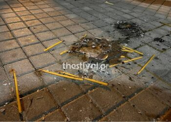 Πρωτοφανές περιστατικό στη Θεσσαλονίκη: Παρέα νεαρών έκαψε εικόνα της Παναγίας με κεριά (Εικόνα)