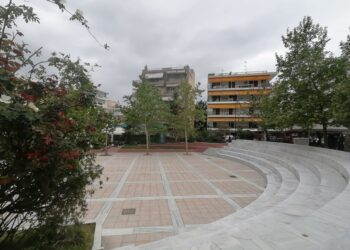 Εργασίες στην Πλατεία Ελευθερίας και το αμφιθέατρο στον Πεζόδρομο Ελευθερίου Κορδελιού