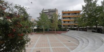 Εργασίες στην Πλατεία Ελευθερίας και το αμφιθέατρο στον Πεζόδρομο Ελευθερίου Κορδελιού