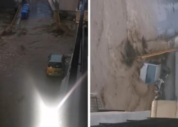 Εικόνες – σοκ στη Θεσσαλονίκη: Η στιγμή που χείμαρρος νερού «καταπίνει» ΙΧ (Βίντεο)
