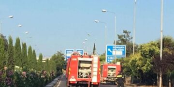 Φωτιά σε εξέλιξη δίπλα στην Εθνική Οδό Μουδανιών – Θεσσαλονίκη