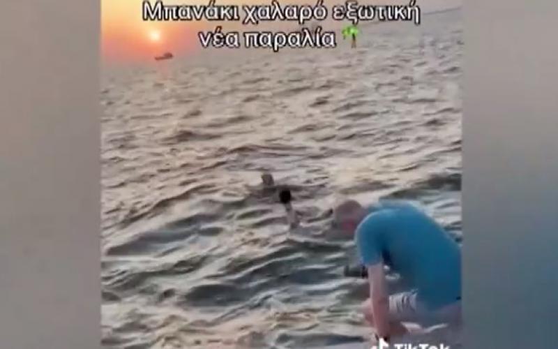 Θεσσαλονίκη: Παρέα Σουηδών βούτηξε για μπάνιο στα νερά του Θερμαϊκού (VIDEO)