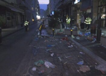 Θεσσαλονίκη: Σκουπιδότοπος μετά την Πρωτοχρονιά – 60 τόνοι σκουπίδια στο κέντρο