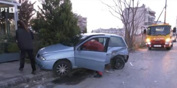 Ένας τραυματίας σε τροχαίο στον Εύοσμο – ‘Επεσε με το Ι.Χ. του σε σταθμευμένο