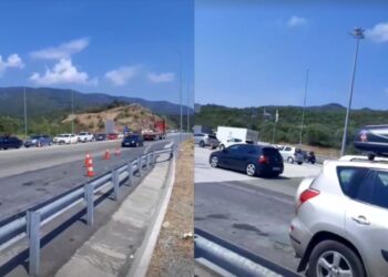 Θεσσαλονίκη: Καταδίωξη οχήματος που κινείται αντίθετα στο ρεύμα – Σοκαριστικό βίντεο από τα διόδια Ασπροβάλτας