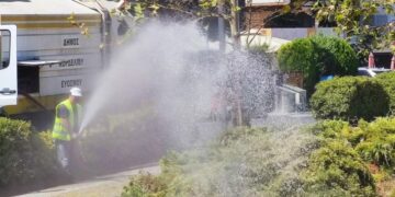 Εύοσμος: «Ανάσα» για τα δέντρα στην Τρίτση – Πότισμα με 30 τόνους νερό (Εικόνες)