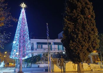 Ελευθέριο Κορδελιό: Άναψαν τα φώτα του χριστουγεννιάτικου δέντρου