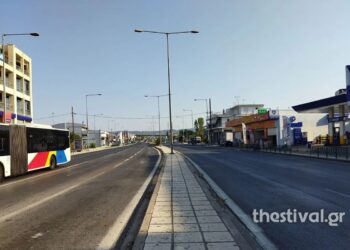 Θεσσαλονίκη: Εργασίες συντήρησης του ηλεκτροφωτισμού στην οδό Λαγκαδά