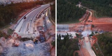 H στιγμή που «πέφτει» η Γέφυρα στην Τούμπα – Δείτε τη νέα εικόνα από ψηλά