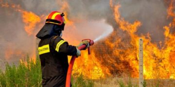 Φωτιά στο Ωραιόκαστρο – Επί τόπου η Πυροσβεστική