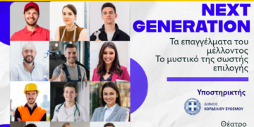 Next Generation “Τα Επαγγέλματα του Μέλλοντος – Το μυστικό της σωστής επιλογής»: Ημερίδα στο Θέατρο «Μίκης Θεοδωράκης»