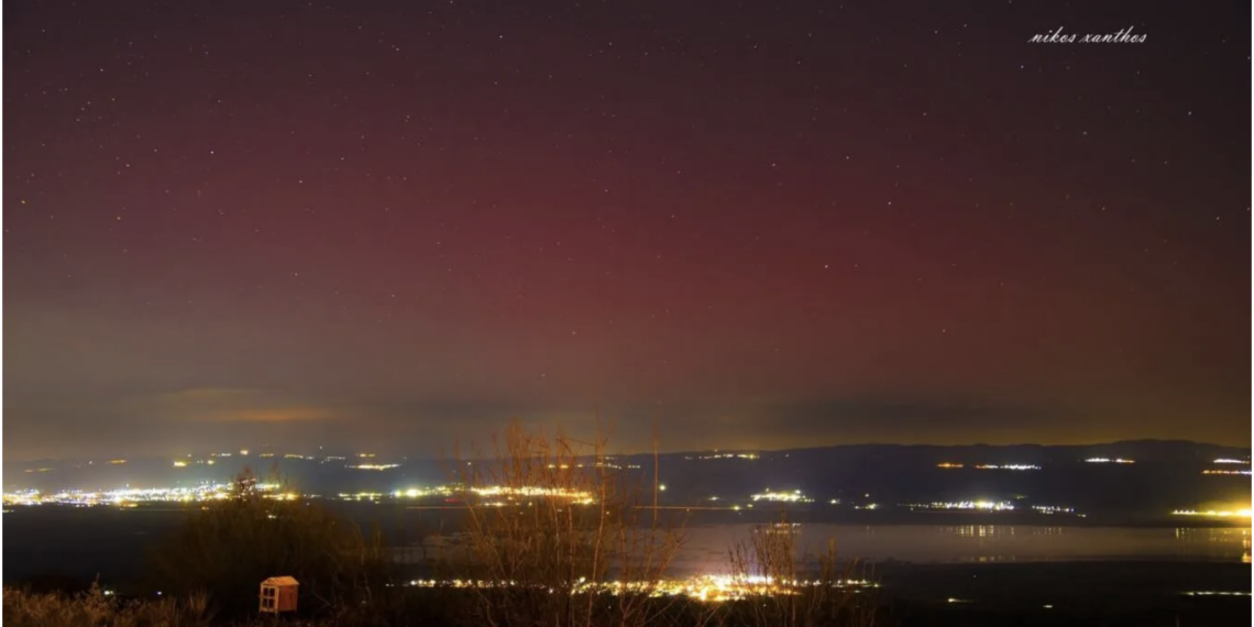 Το Βόρειο Σέλας πάνω από την Θεσσαλονίκη