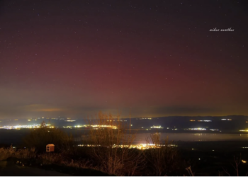 Το Βόρειο Σέλας πάνω από την Θεσσαλονίκη