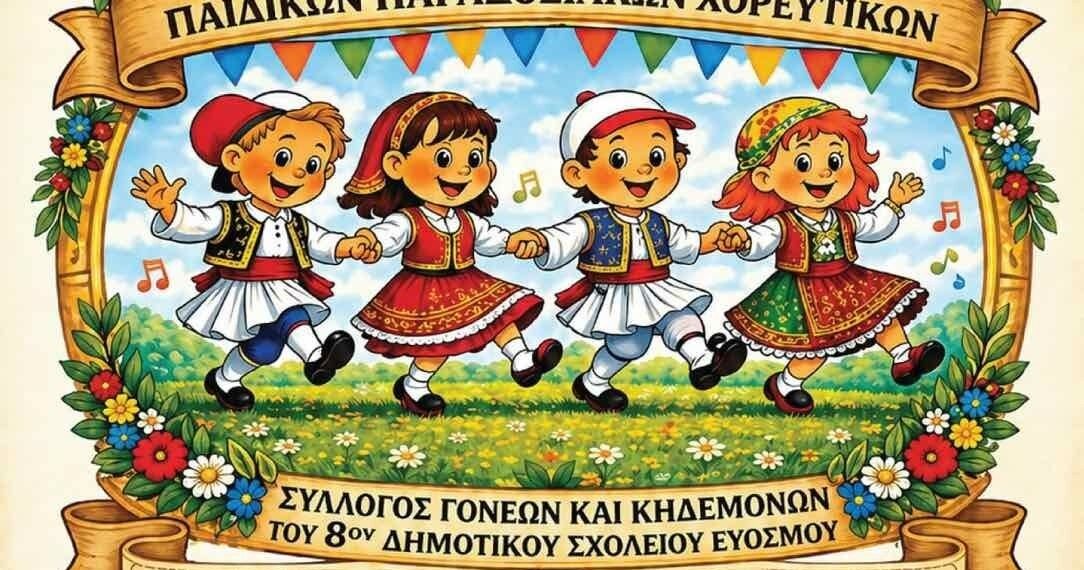 12o Φεστιβάλ Παιδικών Παραδοσιακών Χορευτικών στο 8ο Δημοτικό Σχολείο Ευόσμου