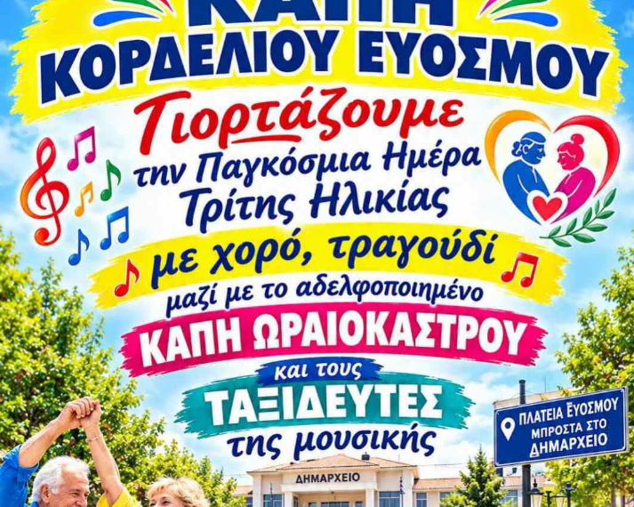 Τα ΚΑΠΗ του Δήμου Κορδελιού – Ευόσμου μεγαλώνουν την παρέα και υποδέχονται με τη γιορτή αδελφοποίησης τα ΚΑΠΗ του Δήμου Ωραιοκάστρου