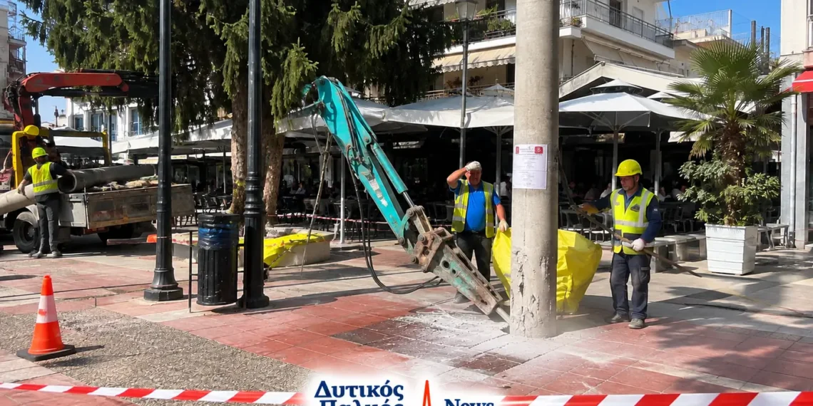Πλατεία Ευόσμου: Τέλος εποχής για τις τσιμεντένιες κολώνες – Νέα εικόνα στην καρδιά της πόλης